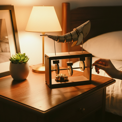 Carved Wodden Hand Crank Music Box DIY Puzzle Whale Song Musical Box Crafts Educational Toys Birthday Present Christmas Gifts